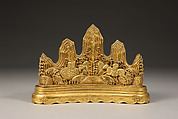 Brush rest, Gilt copper alloy, China